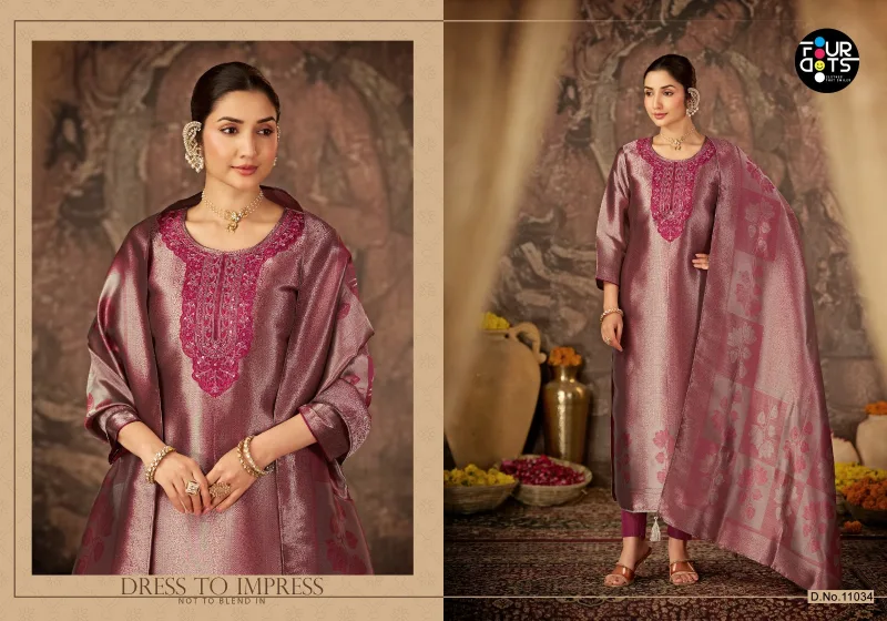 Esme By Fourdots Ziraf Silk Jacquard Designer Salwar Suits 